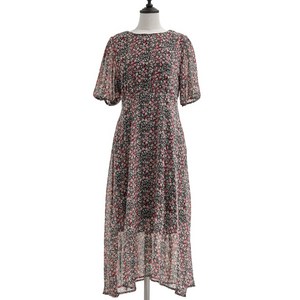 유니드 여성용 플라워패턴 시원한 벌룬소매 블루밍원피스