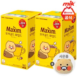 [동서식품] [춘식이기획] 맥심 모카골드 커피믹스 360T+춘식이 쿠션, 1개, 상세 설명 참조, 12g