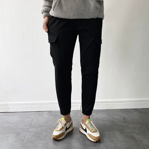 데일트 남성용 겨울 기모 카고 조거 팬츠 2컬러