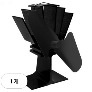무동력 에코팬 공기순환팬 캠핑난방용품, 블랙, 1개