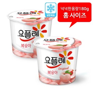 빙그레 요플레 홈복숭아 아침식사 간식, 180g, 16개