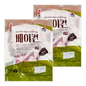 사조오양 뭉치 베이컨 파지 1kg 2개