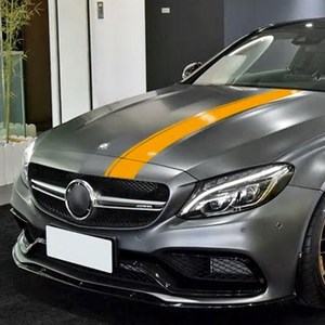 벤츠 A C E 클래스 CLS CLA GLA 라인 데칼 스티커 호환 용품, 02. 본넷데칼 (블랙카본)