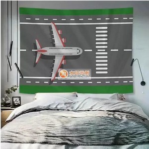 활주로 공항 비행기 패브릭 포스터 그림 무늬 가림막 가림천 가리개 벽장식 대형 모던 클래식, 8