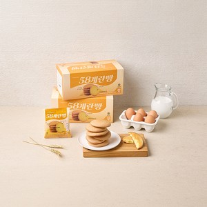 [맘스케이크] 58계란빵 우리밀 카스테라빵 무항생제 유치원 어린이 사무실 간식 부모님 선물 고단백 디저트, 40개, 9g