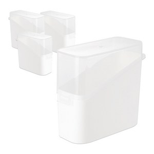 파인키 냉장고 소스 치즈 수납 정리함 4P, 화이트