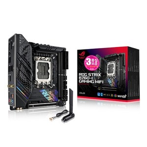 ASUS ROG STRIX B760-I GAMING WIFI STCOM 에이수스 컴퓨터 PC 게이밍 메인보드 인텔 13세대 랩터레이크 12세대 엘더레이크 CPU추천