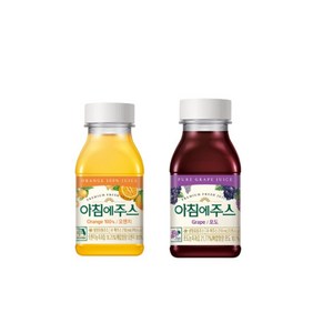 아침에주스 오렌지+포도, 10개, 210ml