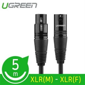 Ugreen 캐논(XLR) 마이크 연장 케이블 5m/U-20712/2심(0.10mm x 20C) 마이크 케이블 사용/높은 내구성과 유연, 1개