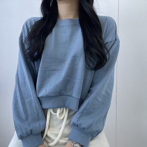 VANANA2 국내제작 비비드컬러 무지 데일리 크롭 아방핏 맨투맨 10color