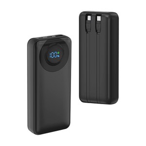 VegHatia 대용량 보조배터리 30000mAh 아이폰/삼성 갤럭시/샤오미 핸드폰 호환 22.5W PD고속 충전 보조밧데리 다중포트 충전 LED디스플레이 출장/여행용, 블랙, P2-30000mAh