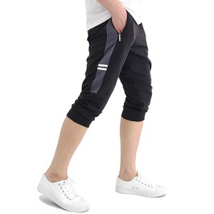 파르데스 앨빈 여름용 남자 트레이닝바지 7부 스판 반바지 츄리닝 운동복