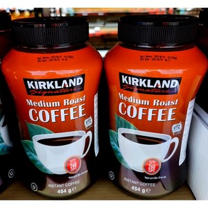 컬크랜드 시그니춰 코스트코 미디엄 로스트 인스턴트 커피 454G 2통 대용량 KIRKLAND SIGNATURE MIDIUM RAOST COFFEE 16oz 블랙 커피, 2개