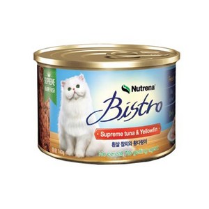 비스트로 고양이캔 생선, 흰살참치 + 황다랑어 혼합맛, 24개