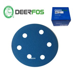 디어포스 5인치 6홀 / 원형사포 필름벨크로 SA331, 80번(100장), 100개