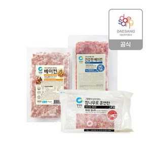 청정원 냉동 베이컨 3종(훈연/우리아이/요리가편한) 요리가 편리한 베이컨 1kg x 2 개, 2개