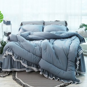 류금숙 투라인 실키케어 프릴 차렵이불 세트