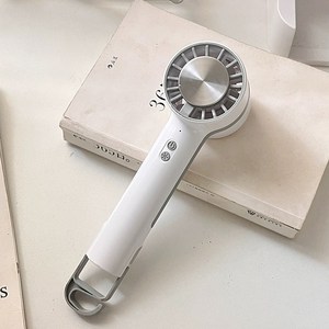 린보 휴대용 버클 핸드 탁상겸용 에어컨 냉각 손선풍기, 화이트