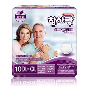 참사랑 일반형 팬티형 특대형10px8팩 성인용기저귀, 특대형, 10개입, 8개