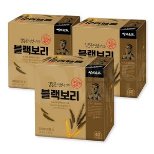 쌍계명차 김동곤 명인이 만든 블랙보리 차, 3개, 40개입