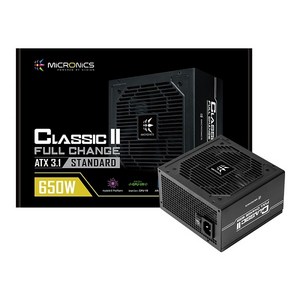 [마이크로닉스] Classic II 풀체인지 650W 80PLUS스탠다드 ATX3.1 (ATX/650W) [블랙]