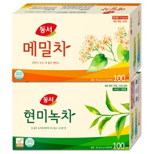 동서 메밀차 100T+동서 현미녹차100T 총200T, 1세트, 100개입, 2개