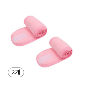 하루생활 남여공용 찍찍이 벨크로 세안밴드, 2개, 핑크