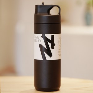 휴대용 스포츠 빨대 텀블러 MB-02, 1개, 550ml, 블랙