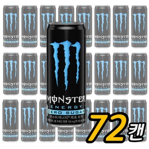 몬스터에너지 드링크 제로슈거 음료 355ml x 72캔 사무실 회사 캠음료, 72개