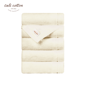 캘리코튼 수피마 타올 신혼 부부 집들이 이사 선물 5개입 기프트백 구성, 브리즈 아이보리, 리유저블 기프트백(5장씩 포장), 5개