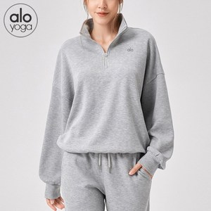 alo yoga 알로 맨투맨 도톰 재킷 하이넥 헬스 트레이닝 요가복 상의