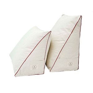 에이치제이홈 삼각 캔버스 빈백 쇼파 침대 등받이 쿠션 커버 소 대 사이즈 솜 별도, 레드