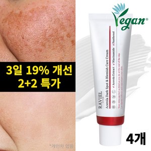 RAVIEL 아세로라 잡티 앤 기미 케어 크림, 50ml, 4개