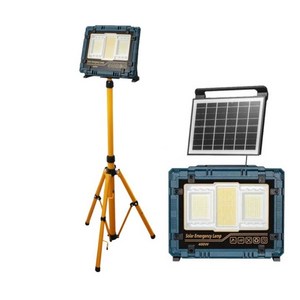 400W 태양광 충전식 LED 야외 캠핑 이동식 랜턴 작업등 조명등 투광등 투광기 1개 스탠드 1개, 3세트