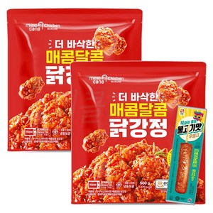 [팔도맛쟁이] 멕시카나 더 바삭한 매콤달콤 닭강정 500g (사조오양 불고기맛 후랑크 70g), 570g, 1개