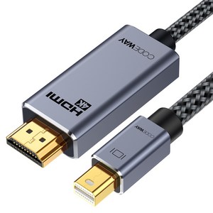 코드웨이 Mini DP to HDMI 케이블 UHD 4K60Hz, 1개, 2m