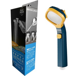 럭키샵 4단분사 샤워기 헤드, 옐로우, 1개