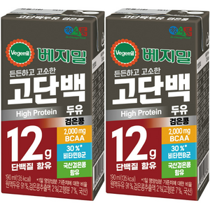 정식품 고단백두유 베지밀, 190ml, 48개