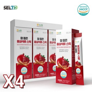 셀스 참좋은 홍삼 석류 스틱 10g x 30포 4세트, 4개, 단품, 상세 설명 참조