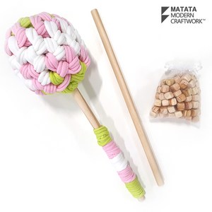 편백나무 큐브+우드봉 SET 양말목 안마봉 만들기 재료 DIY, 편백큐브(50g)+우드봉30cm(12mm), 1세트