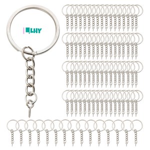 LYRHIX 인형 키링 85개 키링 키링 고리 열쇠고리 링 키링 부자재 키링고리 우수한 열쇠키링 diy key chain 열쇠고리 부자재, 메탈, 1세트, 은색(85개)