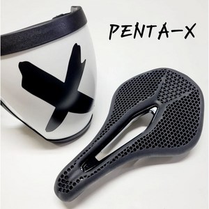 펜타엑스 3D 벌집 로드 자전거 전립선 안장, 1개, 모던 블랙
