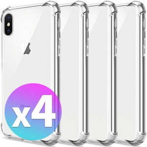 스톤스틸 2+2 아이폰 X XS XR MAX 맥스 투명 범퍼 클리어 심플 젤리 케이스 4개