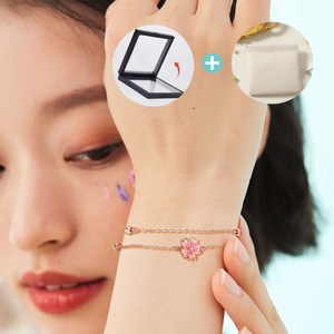 Lucky Gloy 벚꽃팔찌 925 플라워 회전 하는 프로포즈 선물 행운 생신 여자친구 결혼 기념일 팔찌 + 사은품