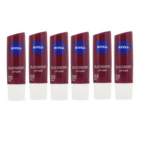 Nivea 니베아 립케어 립밤 블랙베리 0.17oz(4.8g) 6개 Lip Care Blackberry, 4.8g