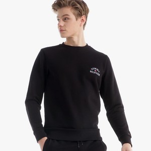 타미힐피거 [본사공식판매][남성] 코튼 로고 긴소매 맨투맨 티셔츠 T12A1TPO020MT2 BDS, BLACK