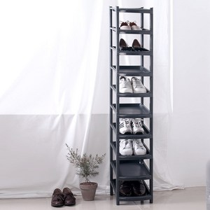 슬림 신발정리대 진열대 10단 블랙, 단품, 1개