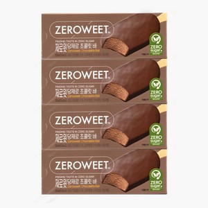 [본사직영] 펄세스 제로윗 당제로 아이스크림 초콜릿 초코바, 85ml, 4개