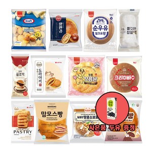 삼립빵랜덤 롯데빵모음 인기제품 모음12봉 (한박스), 100g, 12개