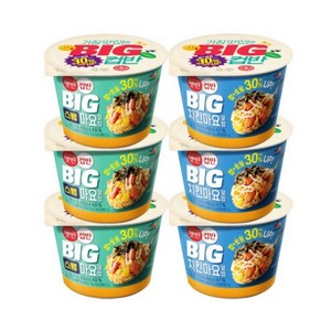 햇반 컵반 BIG 빅컵밥 (치킨마요덮밥 x3개 + 스팸마요덮밥 x 3개), 307g, 6개